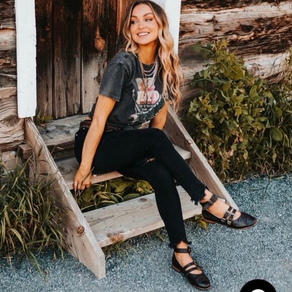 Freebird Bentley Mary Jane Flats Size 7 Western Boho - Picture 2 of 12